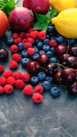 Products that contain quercetin. Selective focus.
