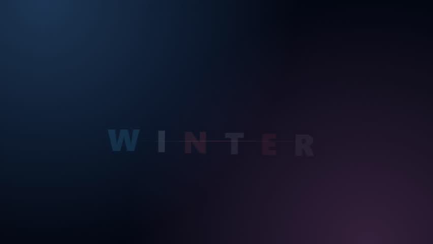 A captivating animation featuring the words "WINTER SALE" in vibrant, colorful letters against a dark, gradient background.