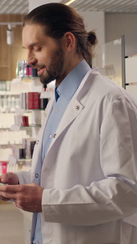 Pharmacist customer talking buying cardiac pills medicine advice therapy pharmacy consultation man woman doctor patient conversation professional assisting vitamins tablets drugs purchase in drugstore