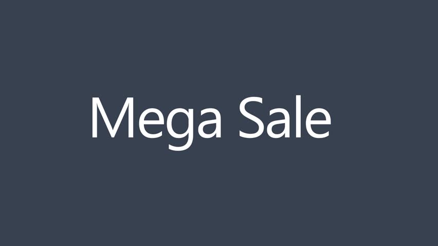 Mega Sale Text Animation video.