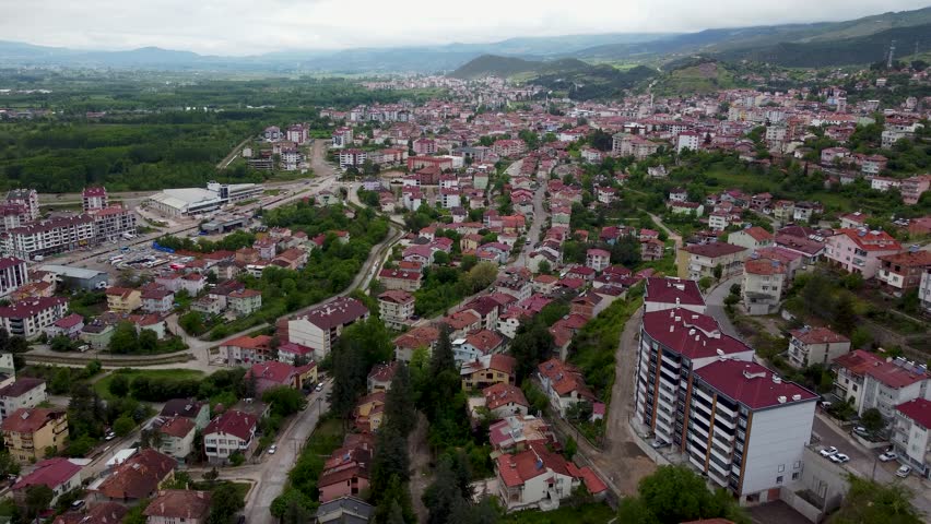 Aerial view Niksar district of Tokat