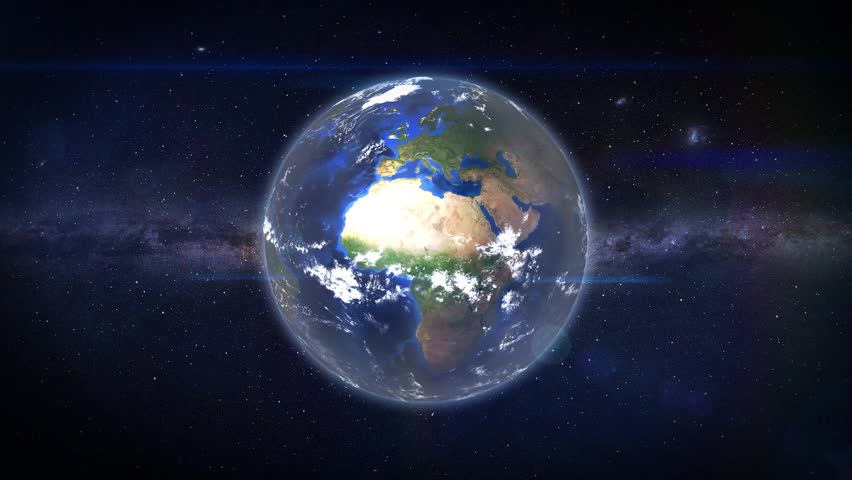 Earth map zoom to Jerusalem city from space