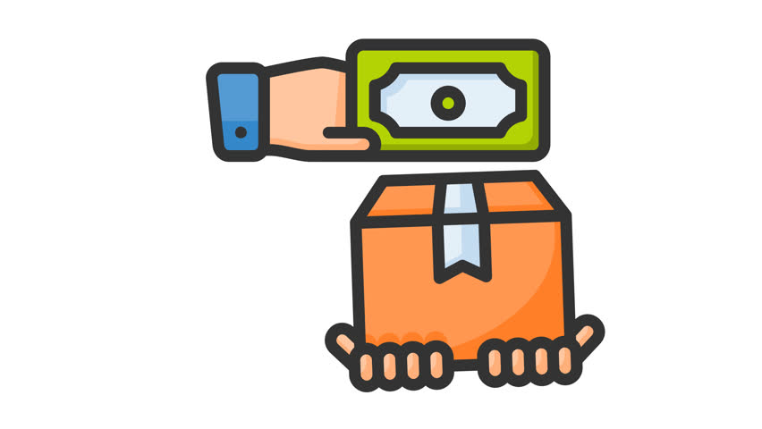 Animated cash on delivery icon