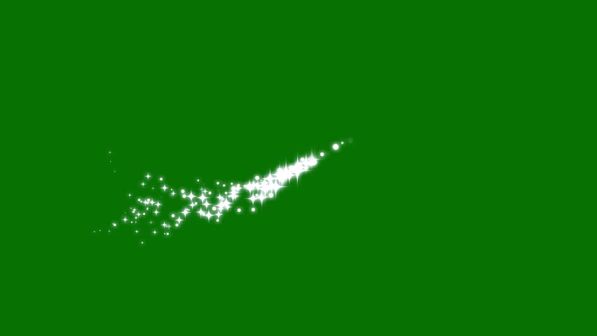 4k bubble glitter and star trail animation with shining dust lines, glowing fireworks particles, smooth sparkle motion, and bright twinkle visuals, perfect for premium green screen background project