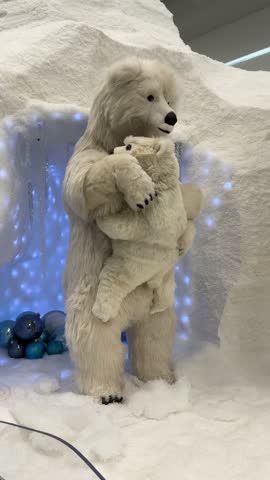 Polar bears in the winter kingdom