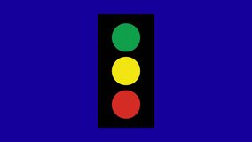 Traffic lamp animation on blue screen - Powered by Shutterstock - Get 15% off with code: PIKWIZARD15