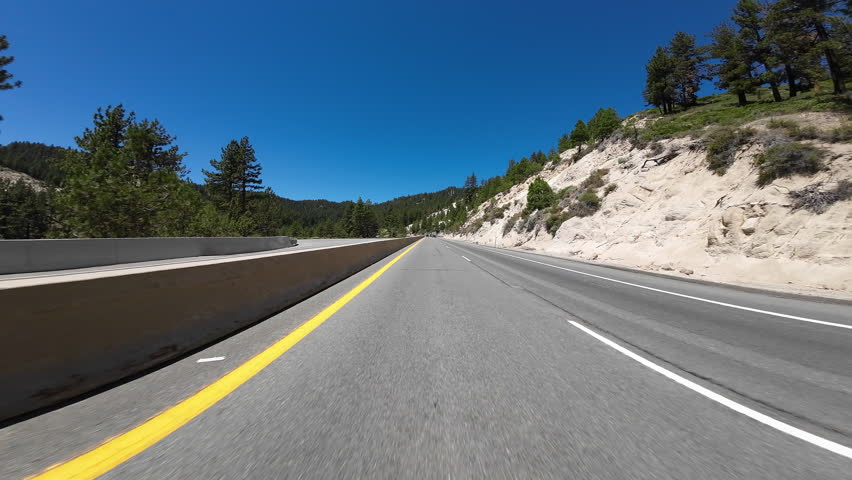 Lake Tahoe Highway 50 West Carson City to Glenbrook 05 Front View Driving Plates Nevada USA Ultra Wide