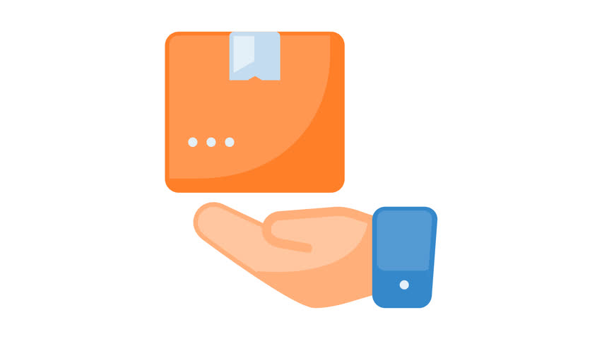Animated delivered icon for logistic