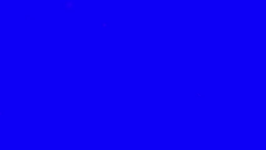 Snowflake animation on a solid blue screen background designed for chroma key use, ideal for winter effects, holiday videos, motion graphics, and seasonal overlays.
