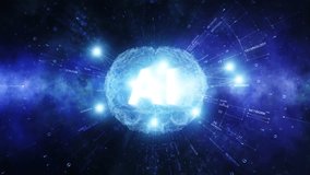 Artificial intelligence human brain with science word cloud animation. - Powered by Shutterstock - Get 15% off with code: PIKWIZARD15