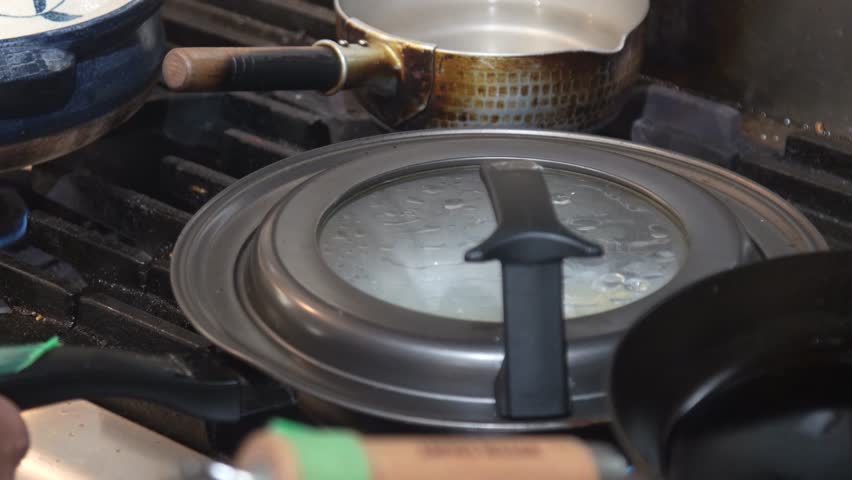 Image of a woman grilling dumplings