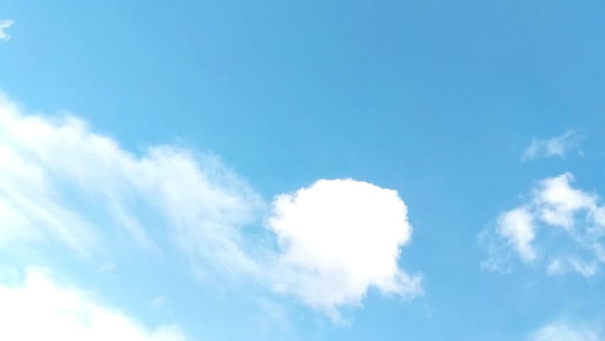 4k video filming footage, natural cloudy blue sky scene, full HD 1080p movie, white moving clouds, selective focus, shallow depth of field, Cairo Egypt