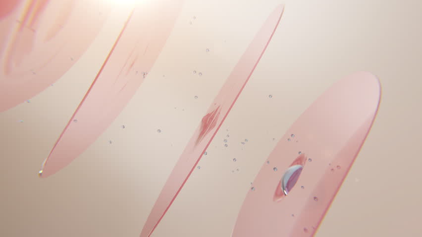 Animation Serum through the skin layer for repair wrinkles and dark skin tone changed to bright. Collagen Booster Skin Firming Collagen. Skin repair Concept. 3d rendering.