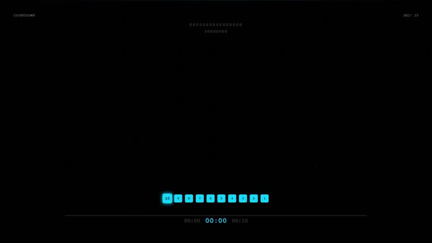 Modern Minimal Countdown Timer Animation | Clean Flip Clock Timer | 10-Second Digital Timer Video.