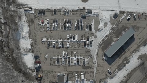 Forward Drone Approach Upward Rotation