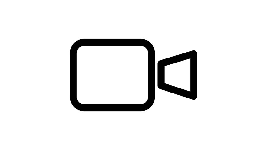 Striking pop up animated video call icon using a bold line design. Great for impactful visual notifications and transitions in presentations or apps. 4K resolution and transparent alpha channel.