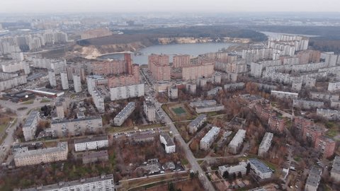 Drone Descending over Urban Residential District