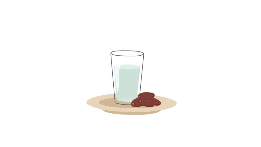 2D Animated water and dates for iftar moment during Ramadan. Great for fasting content, Islamic education, promos, and spiritual videos.