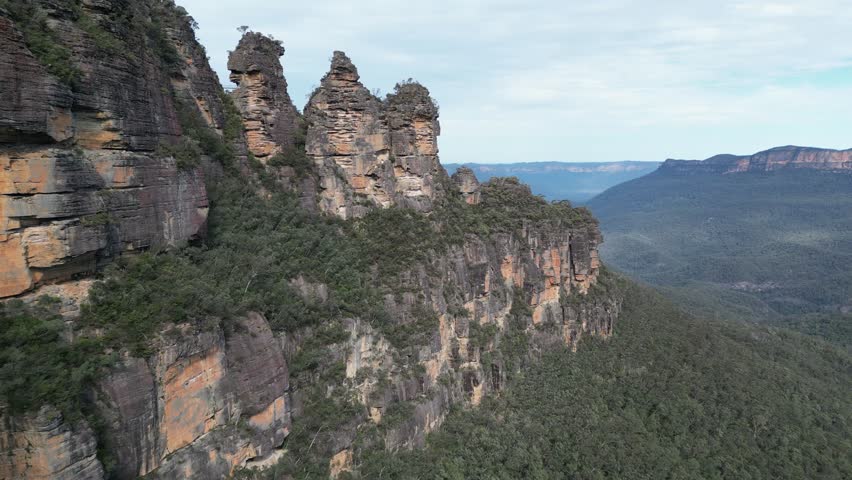 Blue Mountains, Katoomba - Australia [aerial video]
