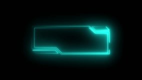 Futuristic Neon Frame Overlay Glowing Cyan Geometric Shape Abstract Background Digital Interface - Powered by Shutterstock - Get 15% off with code: PIKWIZARD15