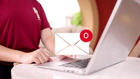 Digital Documents Flowing into an Envelope and Sending Away, Visualizing Fast Business Communication, Data Submission Workflow, and Email Delivery Process - Powered by Shutterstock - Get 15% off with code: PIKWIZARD15