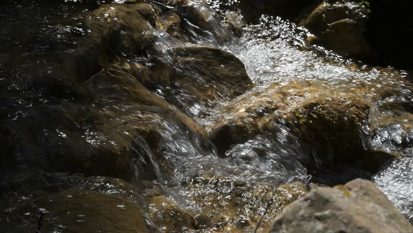 REFLECTION IN A POND, reflection, light, plays of light, pond, stream, creek, mountain, spring, Gran Paradiso National Park, Cogne, Valnontey, Valle d'Aosta, Italy, no people,
