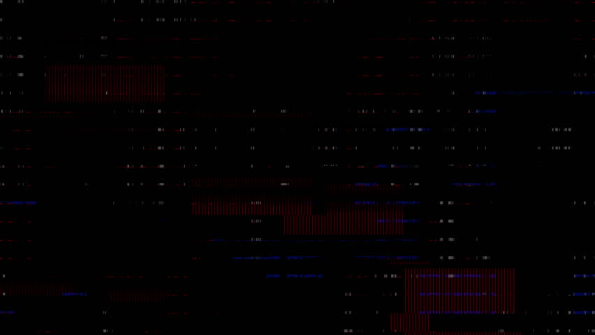 A dark glitch animation with subtle red and blue pixels and grid noise, ideal for cyberpunk intros, tech promos, game overlays, and suspenseful edits