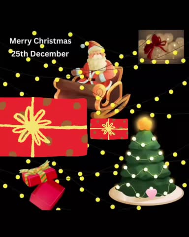 Mery Christmas tree 🎄 festivitive day 25 December Santa Cruz congratulations 