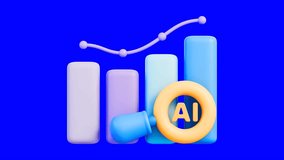 Animated 3D AI Data Analytics Rendering, Business Intelligence, Big Data Visualization and Technology Concept - Powered by Shutterstock - Get 15% off with code: PIKWIZARD15