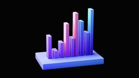 Animated 3D Chart and Graph Visualization, Business Analytics, Data Trends and Financial Performance Concept - Powered by Shutterstock - Get 15% off with code: PIKWIZARD15