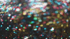 Abstract colorful bokeh background with glowing envelope icons, representing digital communication, email notifications, messaging, data flow and modern technology concept. - Powered by Shutterstock - Get 15% off with code: PIKWIZARD15