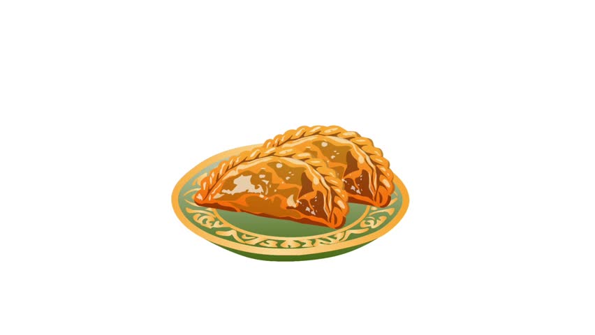 2D Animated qatayef for Middle Eastern Ramadan dessert. Ideal for iftar visuals, cultural food promos, menus, and Islamic content.