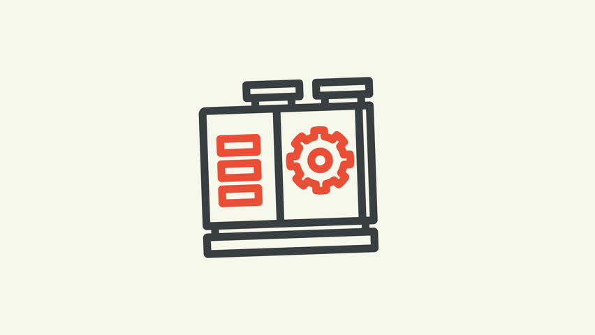 Prioritizing clarity, the factory machine animated orange gear generator icon is perfect for industrial design projects. Great for presentations, Loop HD video with alpha channel.