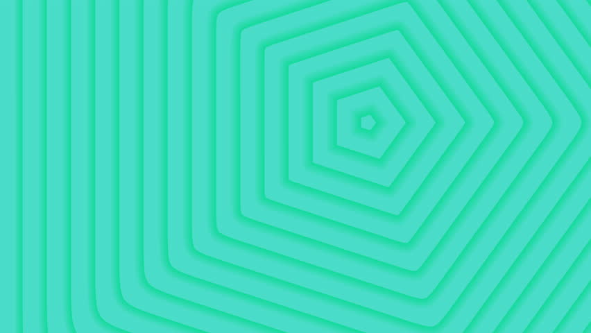 Aquamarine background animation with repeating pentagon shapes and lines abstract suitable for graphic design, pattern design, and modern geometric concepts.