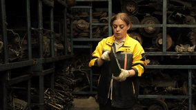 Woman Middle east technician or engineer use clipboard checking auto part or car part at car part warehouse - Powered by Shutterstock - Get 15% off with code: PIKWIZARD15