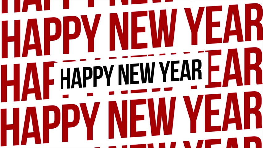 Kinetic Typography Happy New Year Text Animation Background