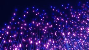 Abstract Neon Light Trails Moving Upward. Data Stream, Fiber Optic or Digital Information Technology Concept. - Powered by Shutterstock - Get 15% off with code: PIKWIZARD15