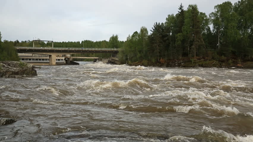 Flooding river Norway