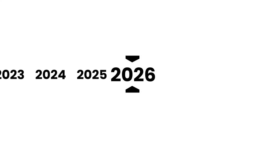 Horizontal timeline scrolling smoothly to the year 1950 animation isolated on white background