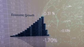 Financial data chart display illustrates an upward trend on a dark digital interface with abstract technology elements and numerical data. - Powered by Shutterstock - Get 15% off with code: PIKWIZARD15