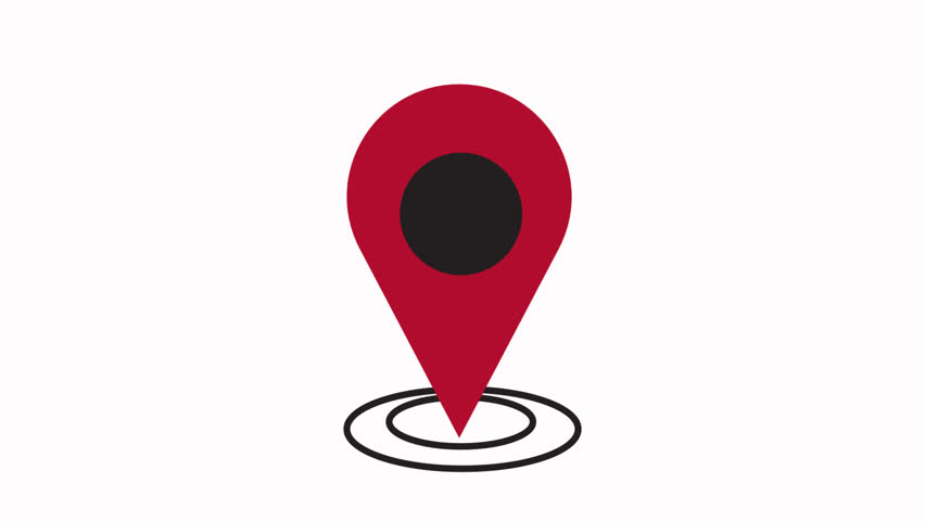 map pin  icon animation simple  flat