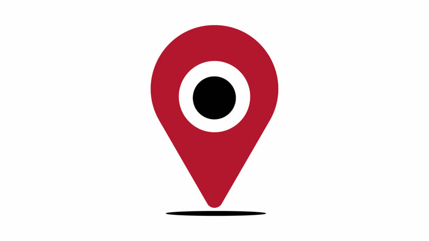 map pin  icon animation simple  flat