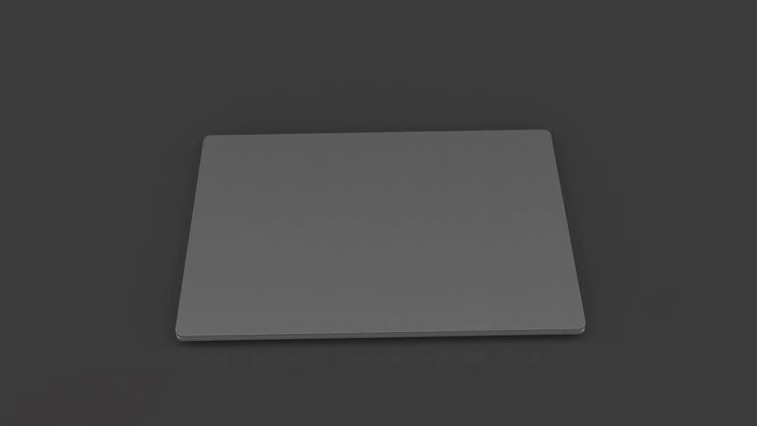 Ultra slow motion laptop lid opening with clean blank screen, modern technology utility shot, cinematic digital device detail, perfect stock video for business, app design, innovation, and creative