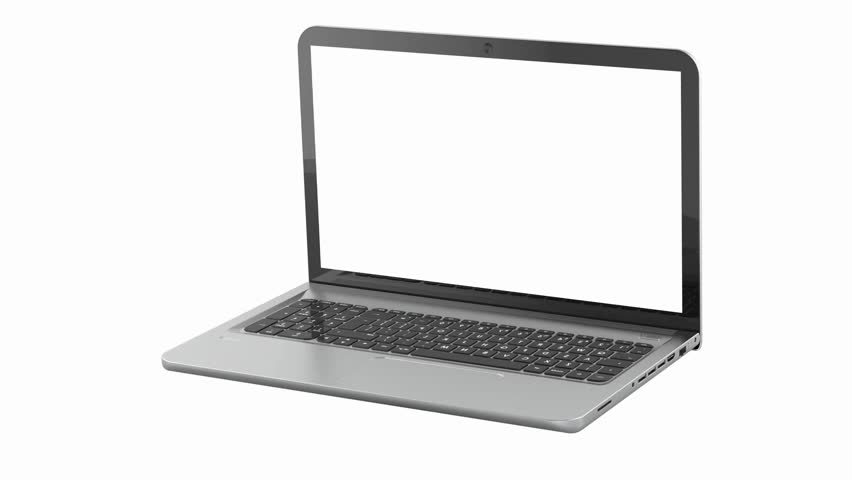 Ultra slow motion laptop lid opening with clean blank screen, modern technology utility shot, cinematic digital device detail, perfect stock video for business, app design, innovation, and creative