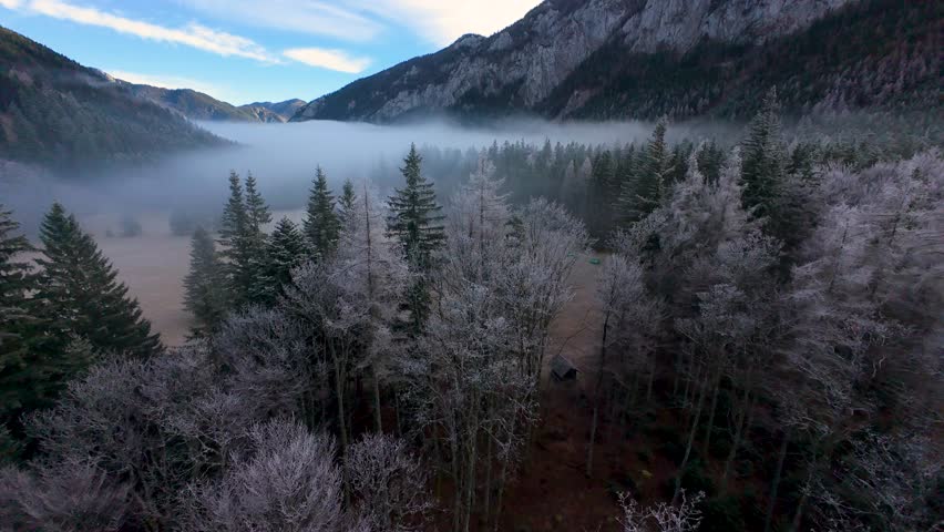 Scenic Aerial View of the Hochschwab Mountain Range in Austria, Vast Alpine Landscapes, Rugged Peaks and Pristine Nature