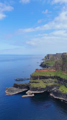 Aerial  Shot of The Amphitheatre, Port Reostan Bay and Giant