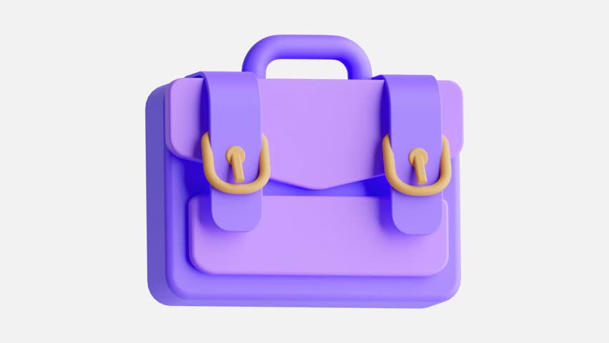 Animated 3D Briefcase Icon Video – Business Strategy, Professional Toolkit and Career Success Concept