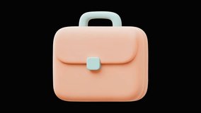 Animated Stylized 3D Briefcase in Pastel Colors – Modern Business Icon, Creative Office, Startup and Professional Concept Video - Powered by Shutterstock - Get 15% off with code: PIKWIZARD15