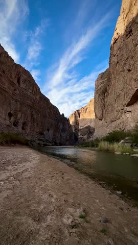 Walking Along the US-Mexico Border on the Rio Grande (Big Bend National Park, Texas, USA)