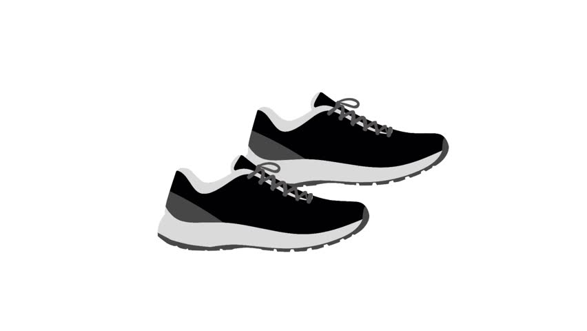 2D Animated running shoes for active lifestyle fitness theme. Great for sports promos, running apps, workout videos, and health content.